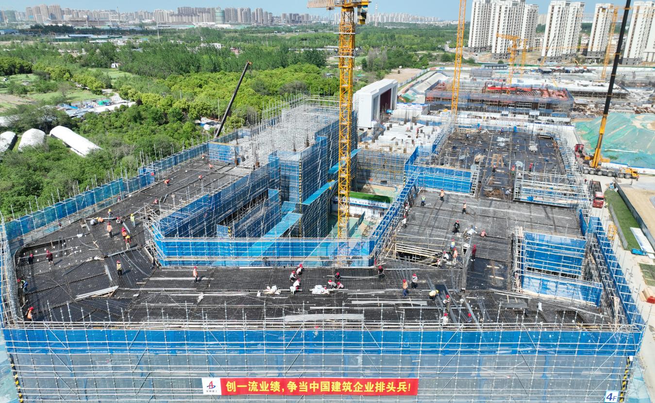 安徽三建合肥一中淝河校区项目。安徽建工集团供图